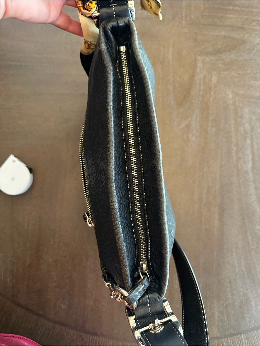 Coach Black Pebbled Leather Hobo Shoulder Bag - Picture 12 of 15